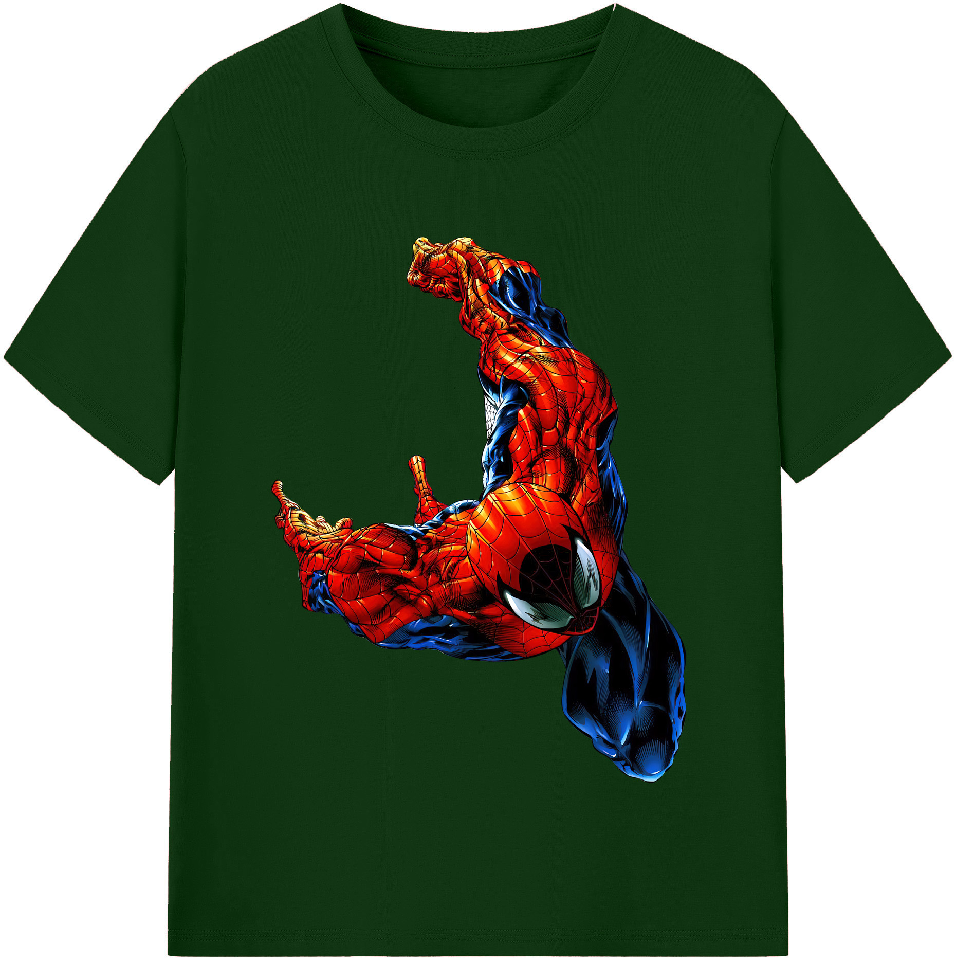 （画像用） Spider Man スパイダーマン 綿100％半袖Tシャツ（フロントプリント）